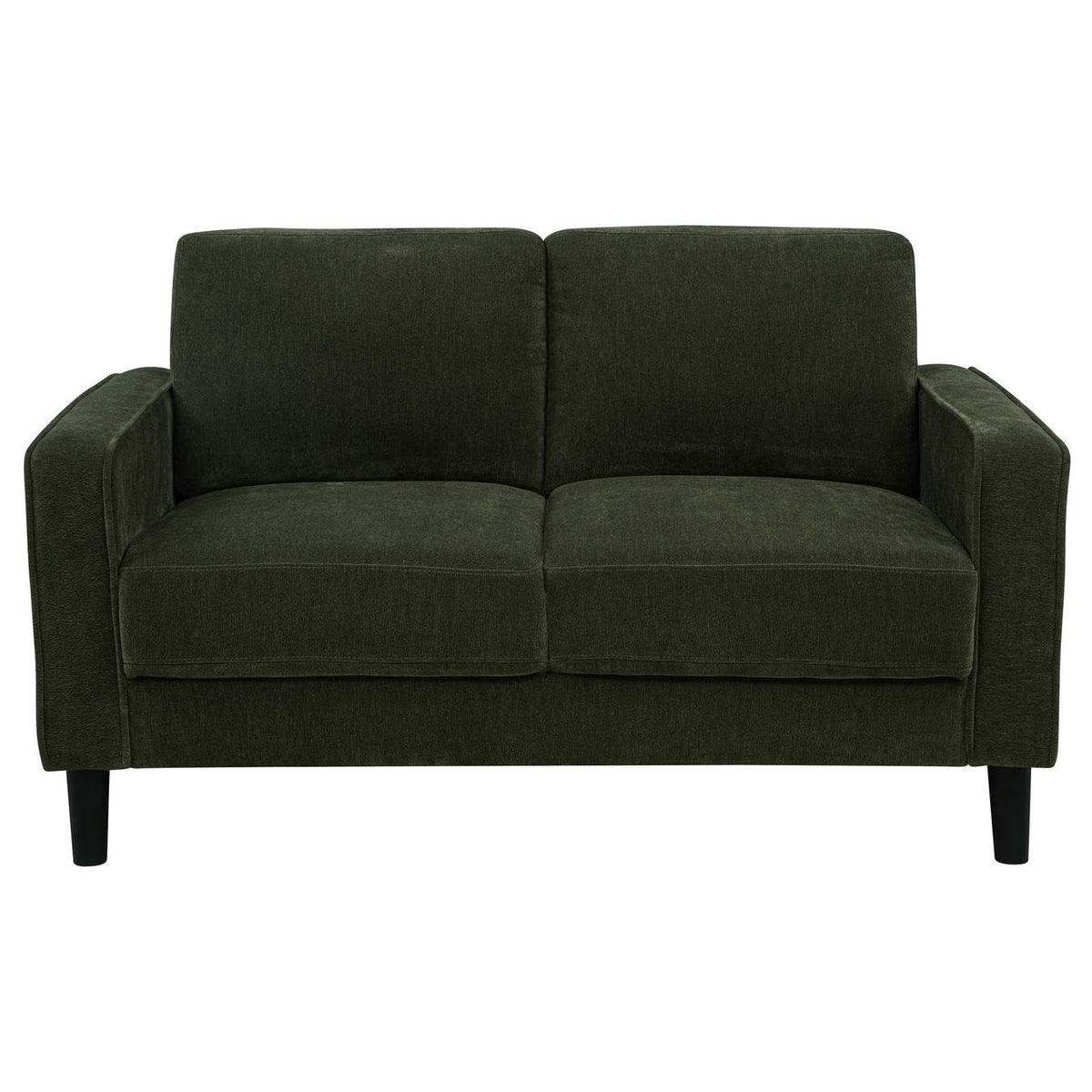 511214-S2 Ruth 2-piece Fabric Upholstered Track Arm Sofa Matcha Green