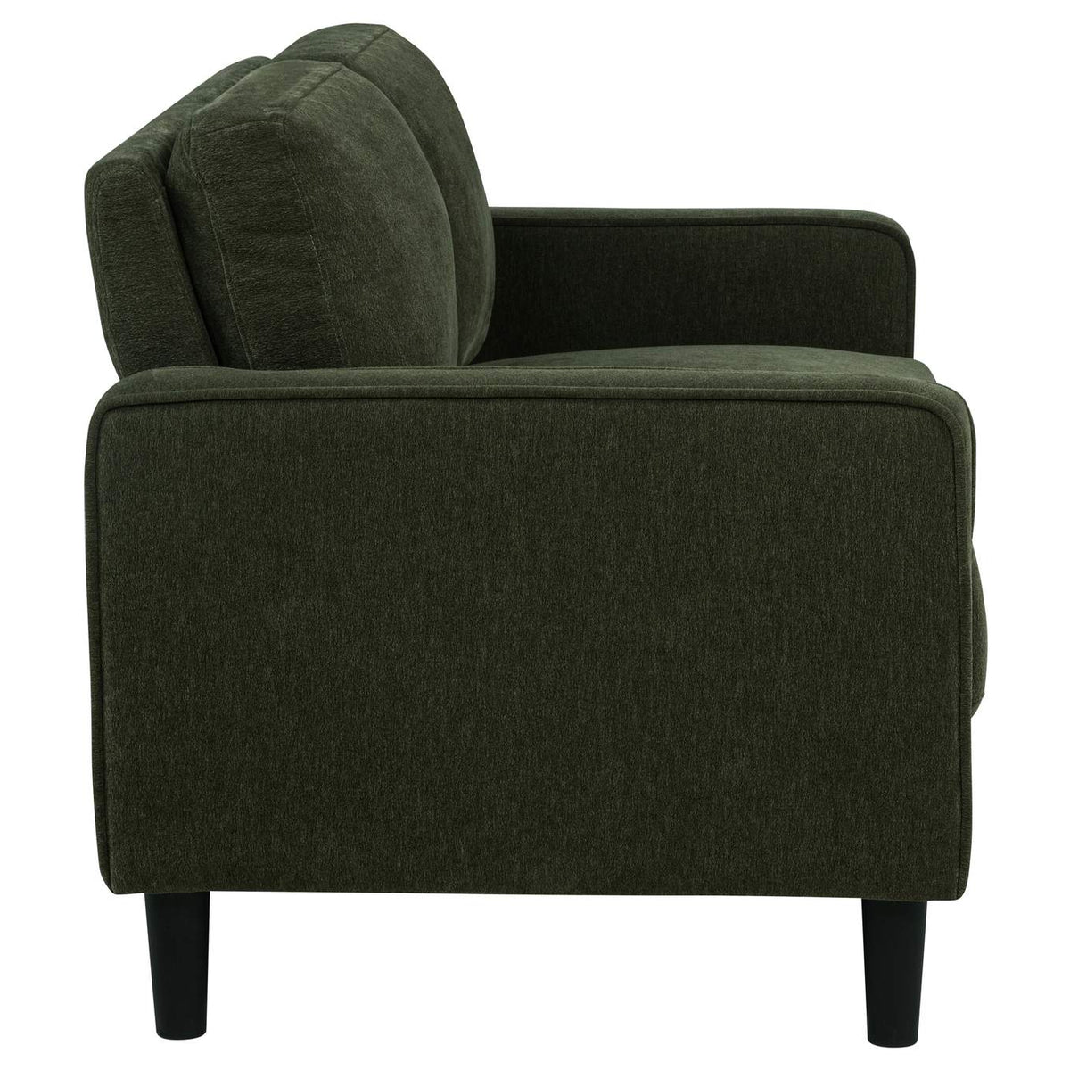 511214-S2 Ruth 2-piece Fabric Upholstered Track Arm Sofa Matcha Green