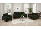 511214-S3 Ruth 3-piece Fabric Upholstered Track Arm Sofa Matcha Green