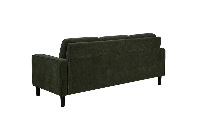 511214-S3 Ruth 3-piece Fabric Upholstered Track Arm Sofa Matcha Green