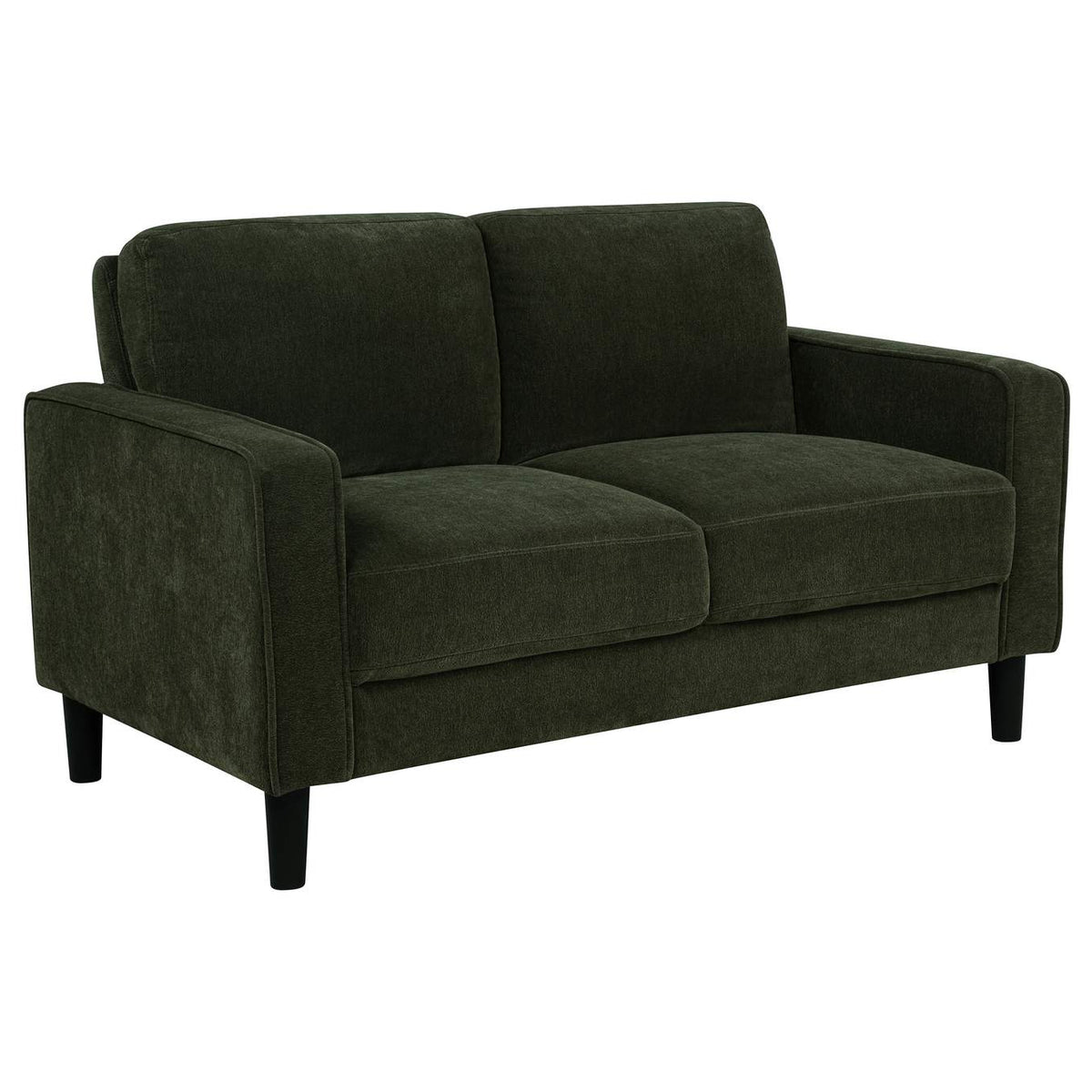 511214-S3 Ruth 3-piece Fabric Upholstered Track Arm Sofa Matcha Green