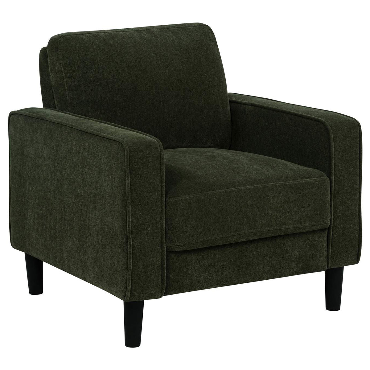 511214-S3 Ruth 3-piece Fabric Upholstered Track Arm Sofa Matcha Green
