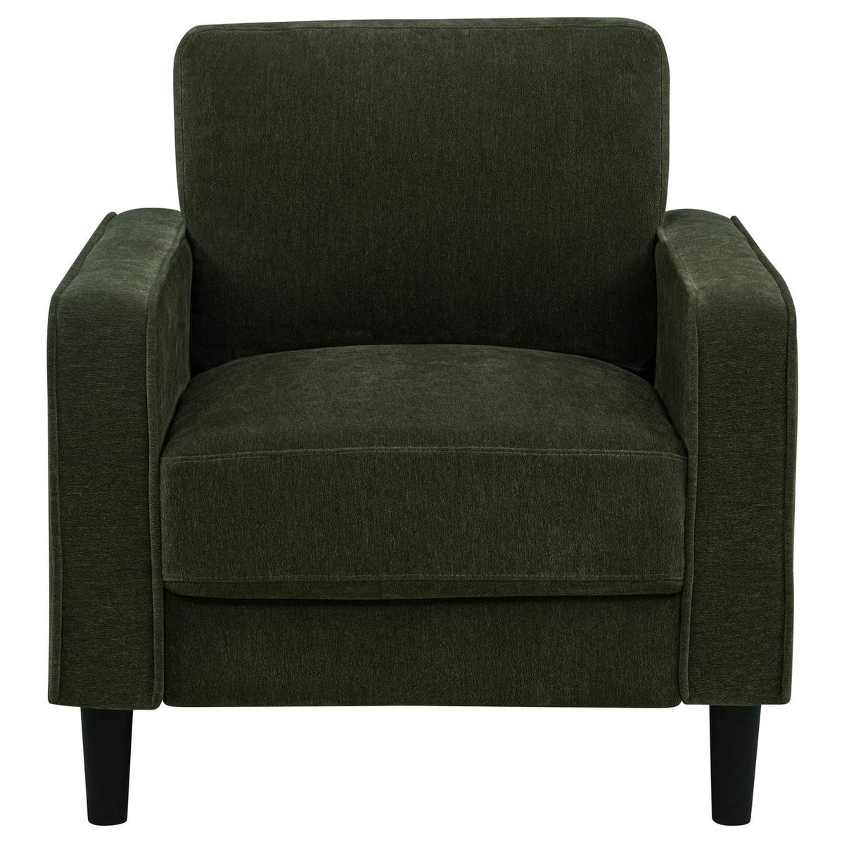 511214-S3 Ruth 3-piece Fabric Upholstered Track Arm Sofa Matcha Green