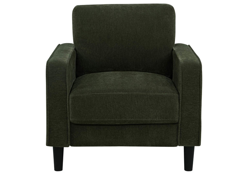 511214-S3 Ruth 3-piece Fabric Upholstered Track Arm Sofa Matcha Green