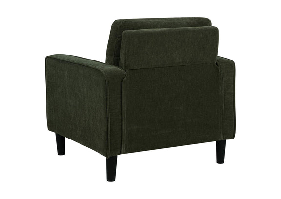 511214-S3 Ruth 3-piece Fabric Upholstered Track Arm Sofa Matcha Green