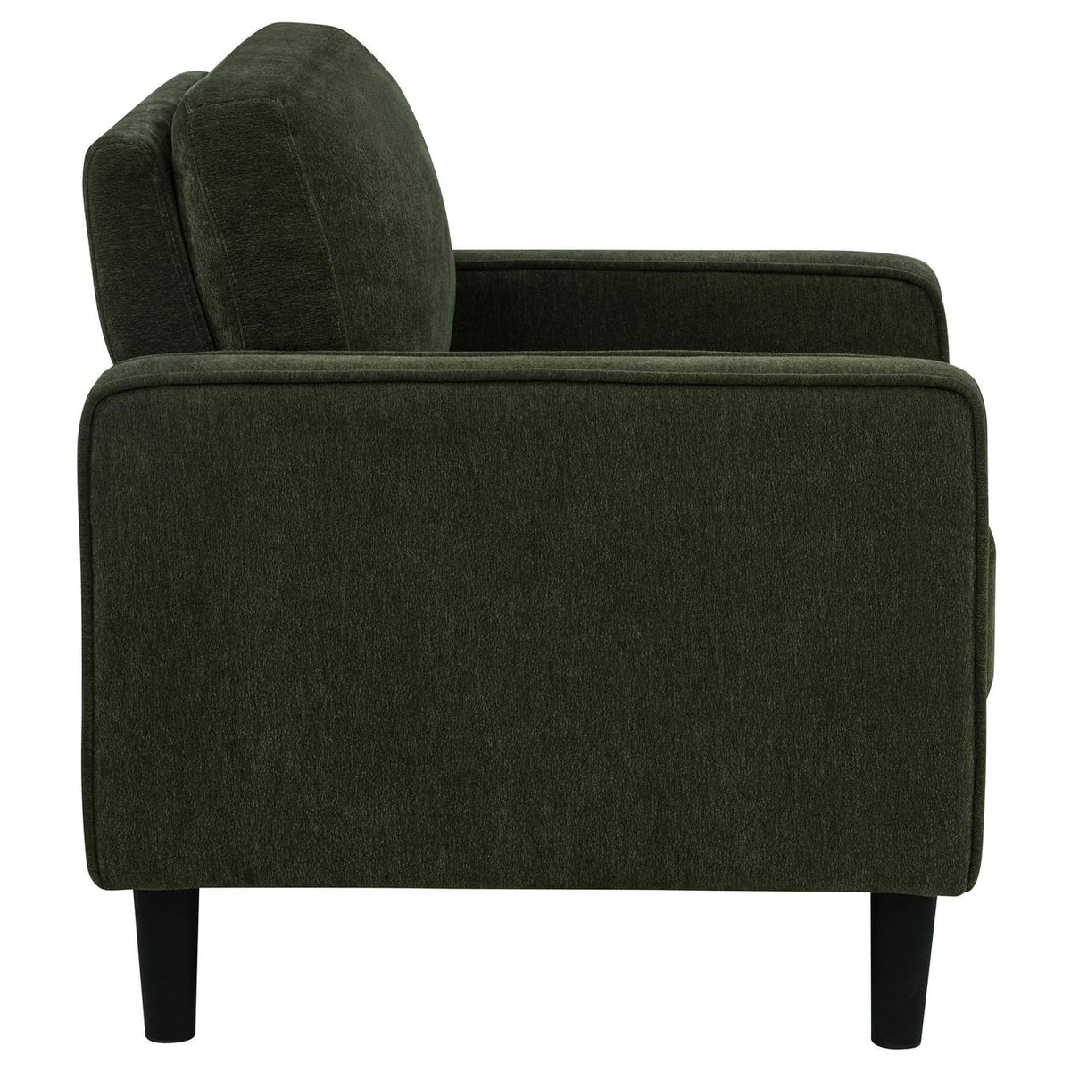 511214-S3 Ruth 3-piece Fabric Upholstered Track Arm Sofa Matcha Green
