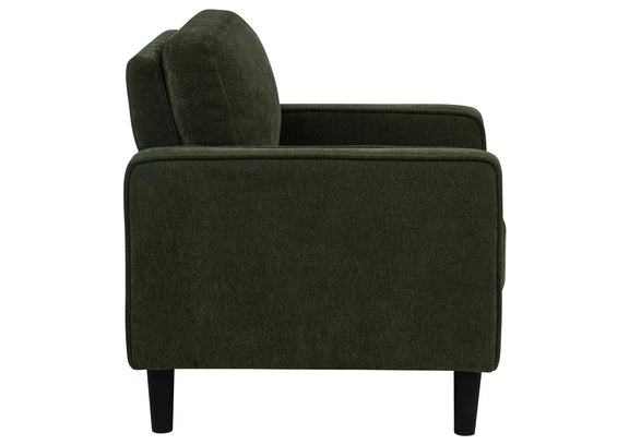 511214-S3 Ruth 3-piece Fabric Upholstered Track Arm Sofa Matcha Green
