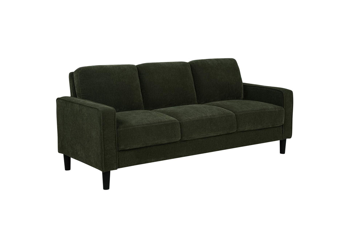 511214 Ruth 77-inch Fabric Upholstered Track Arm Sofa Matcha Green