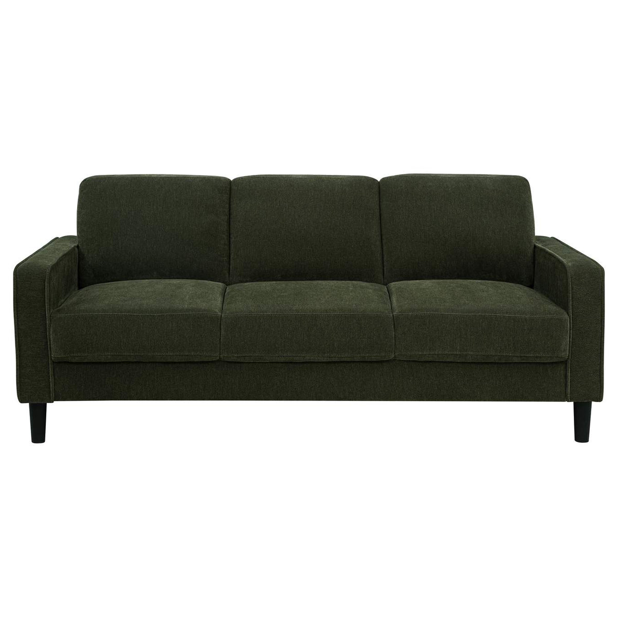 511214 Ruth 77-inch Fabric Upholstered Track Arm Sofa Matcha Green