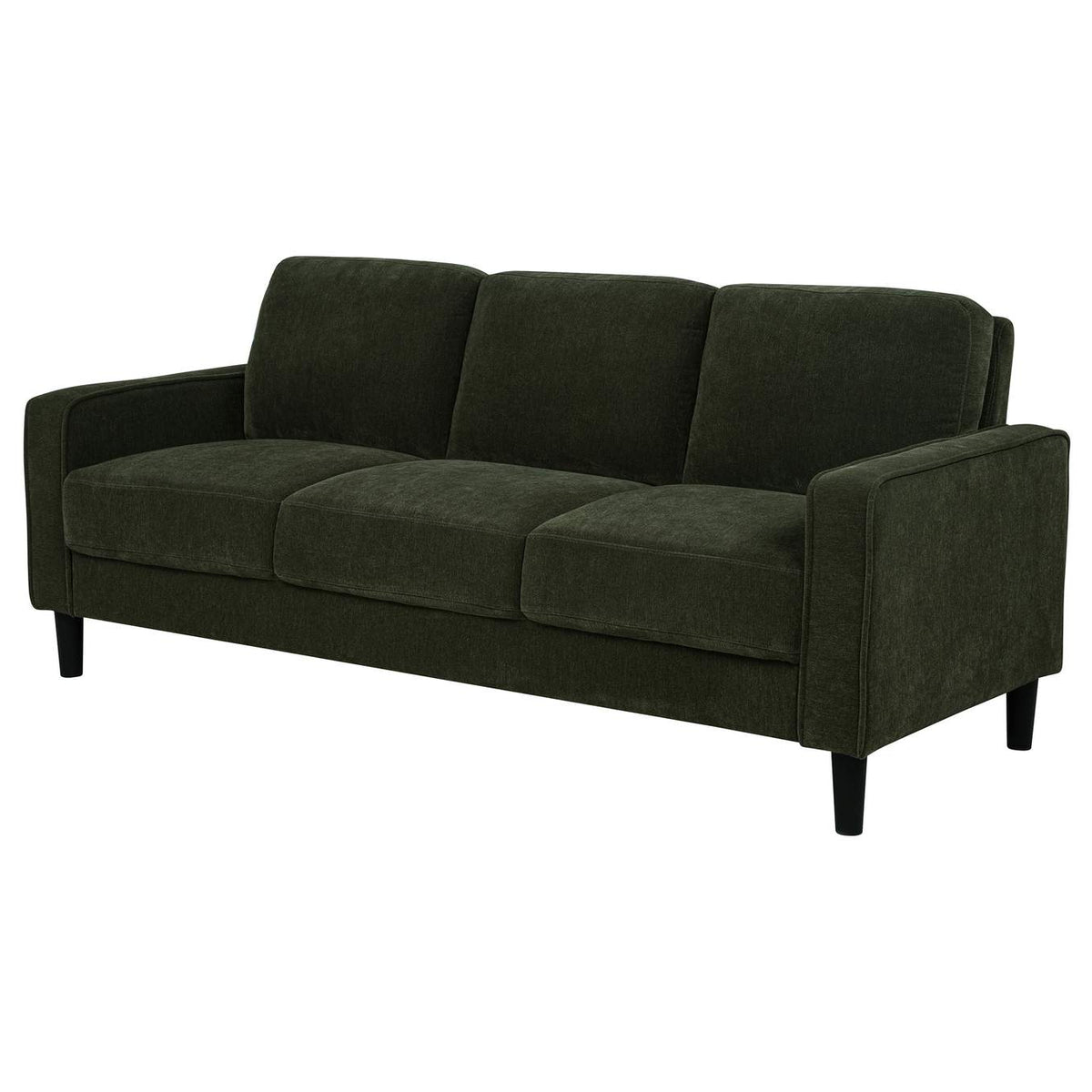 511214 Ruth 77-inch Fabric Upholstered Track Arm Sofa Matcha Green