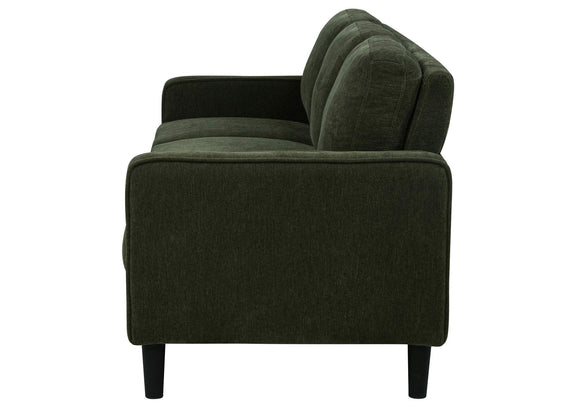 511214 Ruth 77-inch Fabric Upholstered Track Arm Sofa Matcha Green