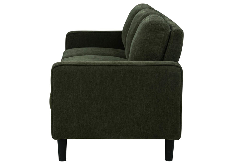 511214 Ruth 77-inch Fabric Upholstered Track Arm Sofa Matcha Green