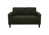 511215 Ruth Fabric Upholstered Track Arm Loveseat Matcha Green