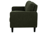511215 Ruth Fabric Upholstered Track Arm Loveseat Matcha Green