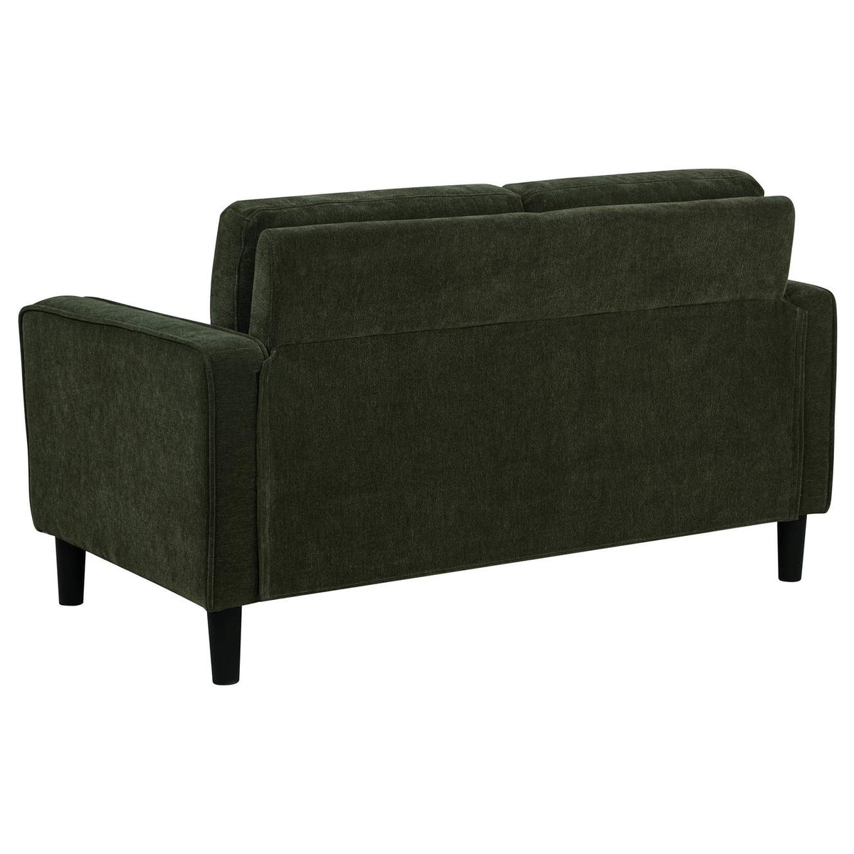 511215 Ruth Fabric Upholstered Track Arm Loveseat Matcha Green