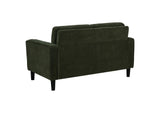 511215 Ruth Fabric Upholstered Track Arm Loveseat Matcha Green