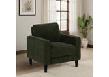 511216 Ruth Fabric Upholstered Track Arm Accent Chair Matcha Green