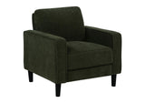 511216 Ruth Fabric Upholstered Track Arm Accent Chair Matcha Green