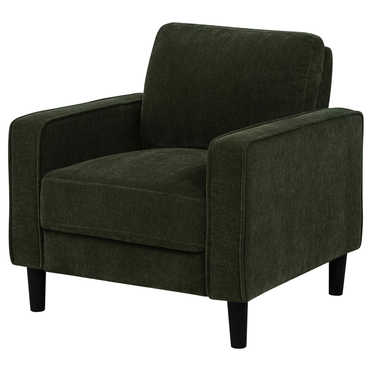 511216 Ruth Fabric Upholstered Track Arm Accent Chair Matcha Green