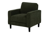 511216 Ruth Fabric Upholstered Track Arm Accent Chair Matcha Green