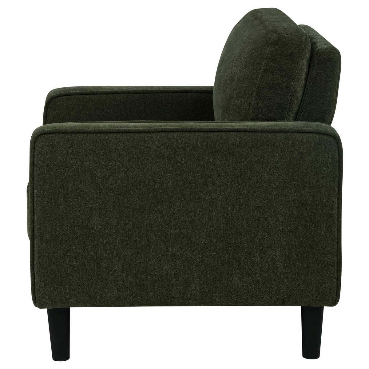 511216 Ruth Fabric Upholstered Track Arm Accent Chair Matcha Green