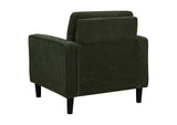 511216 Ruth Fabric Upholstered Track Arm Accent Chair Matcha Green