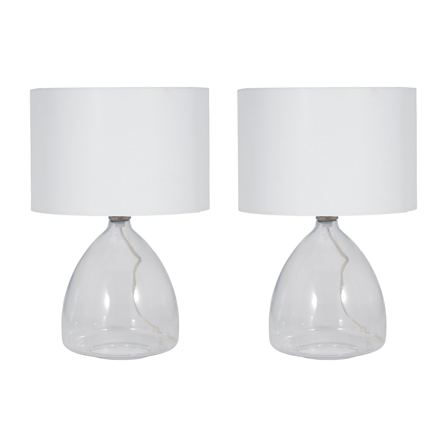 Glass 18" Table Lamp (Set of 2) - Clear