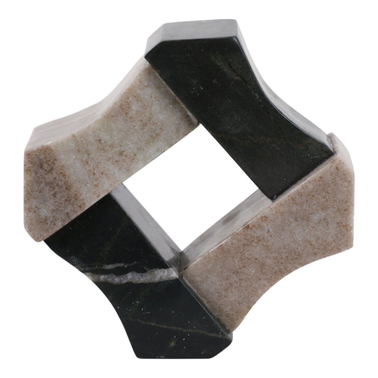 6" Lawrence Medium Marble Diamond Statuary - Black