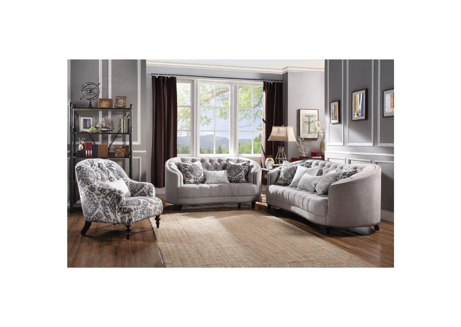 52061 Saira Loveseat with 3 Pillows