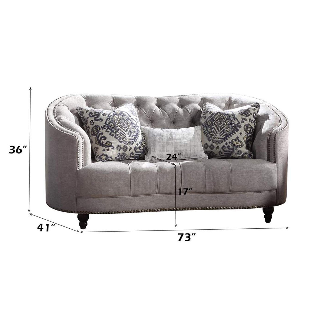 52061 Saira Loveseat with 3 Pillows