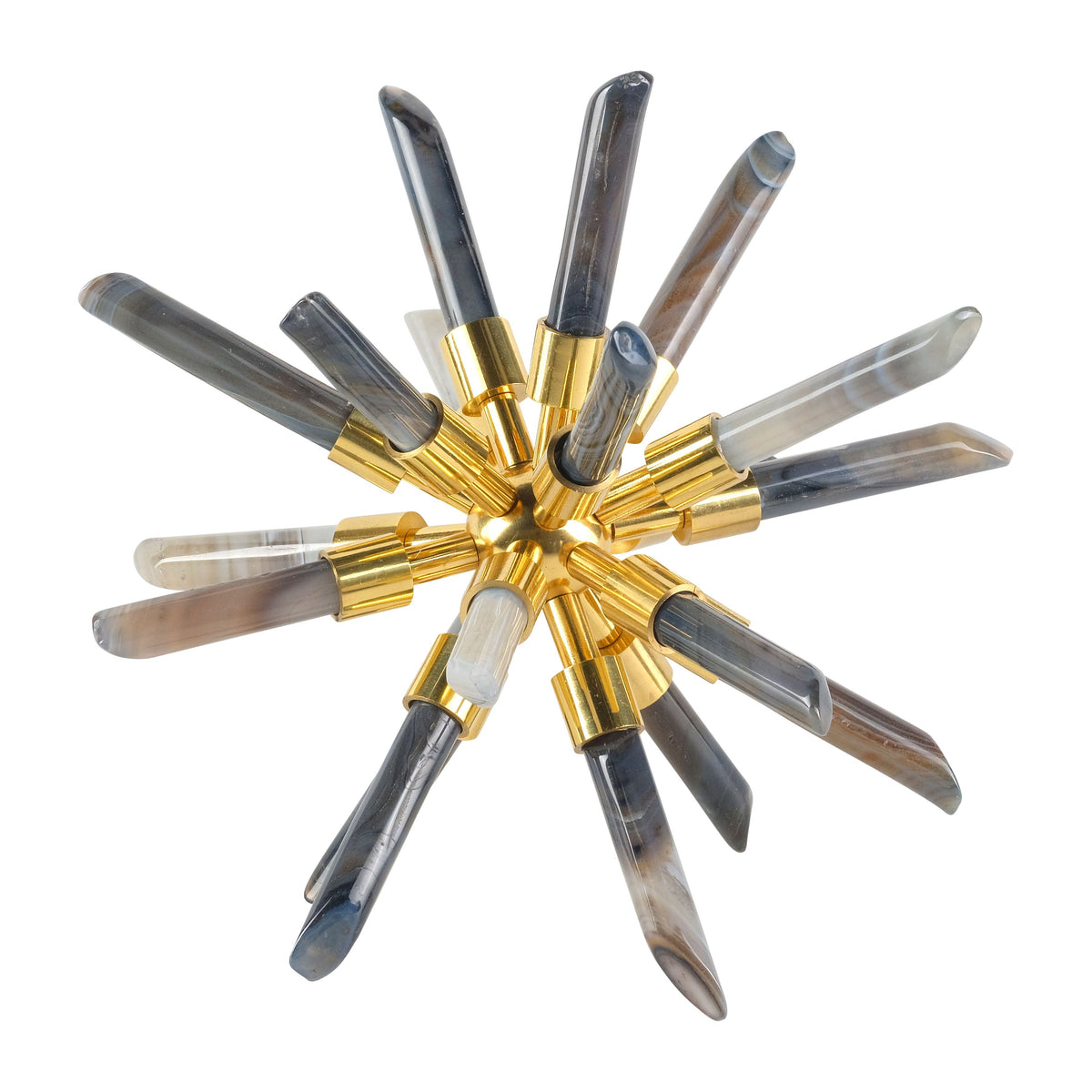 8" Fiona Small Black Stone Starburst Statuary KD - Clear / Frost