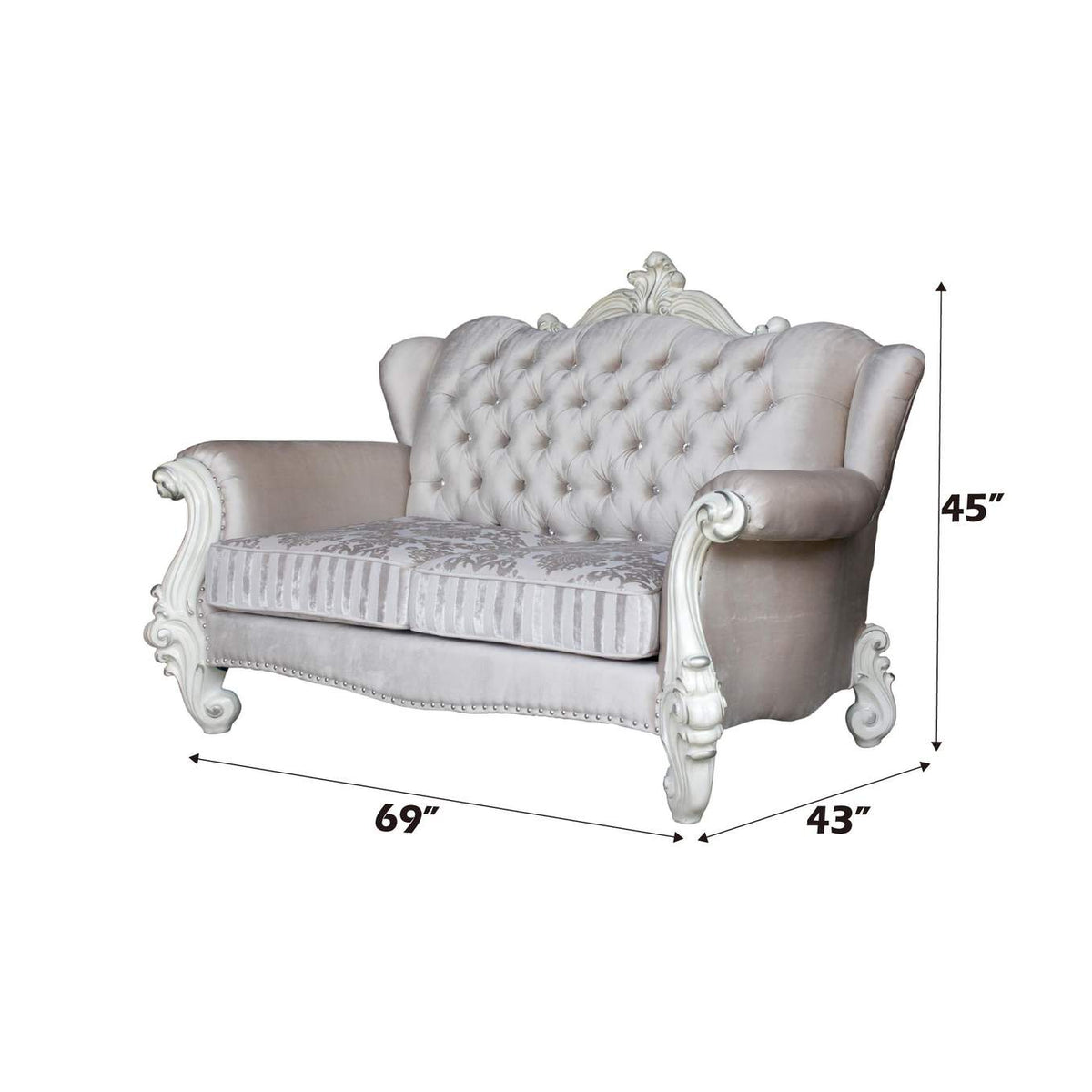 52106 Versailles Loveseat with 3 Pillows