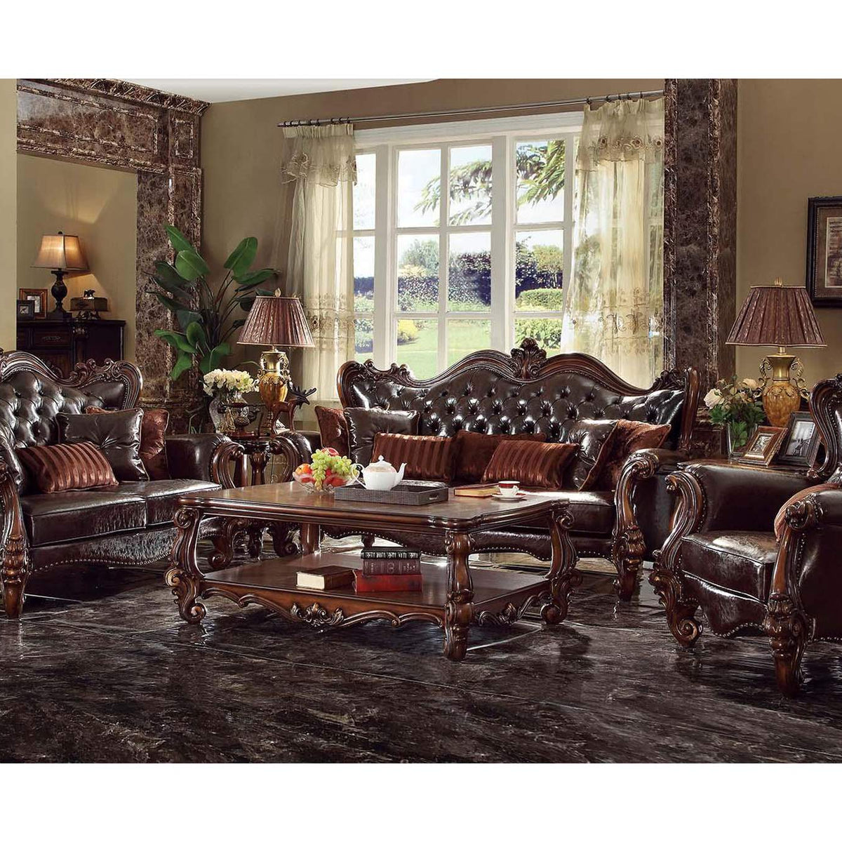 52121 Versailles Loveseat with 5 Pillows