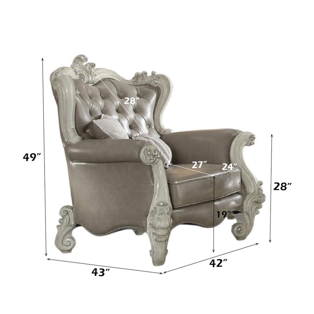 52127 Versailles Chair with 2 Pillows