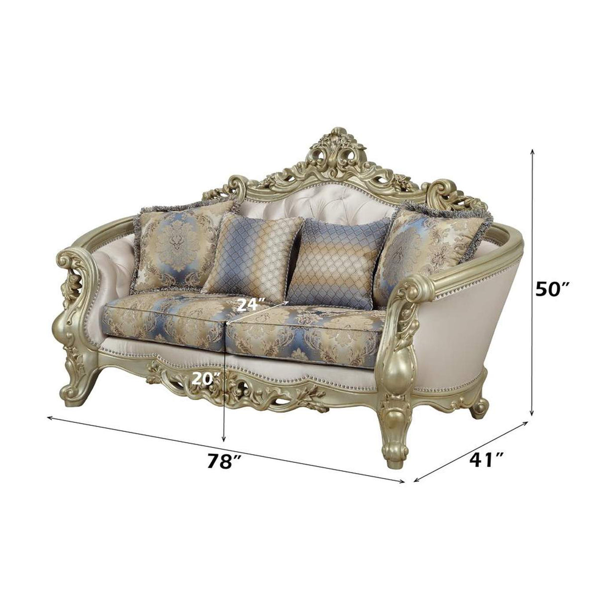 52441 Gorsedd Loveseat with 4 Pillows