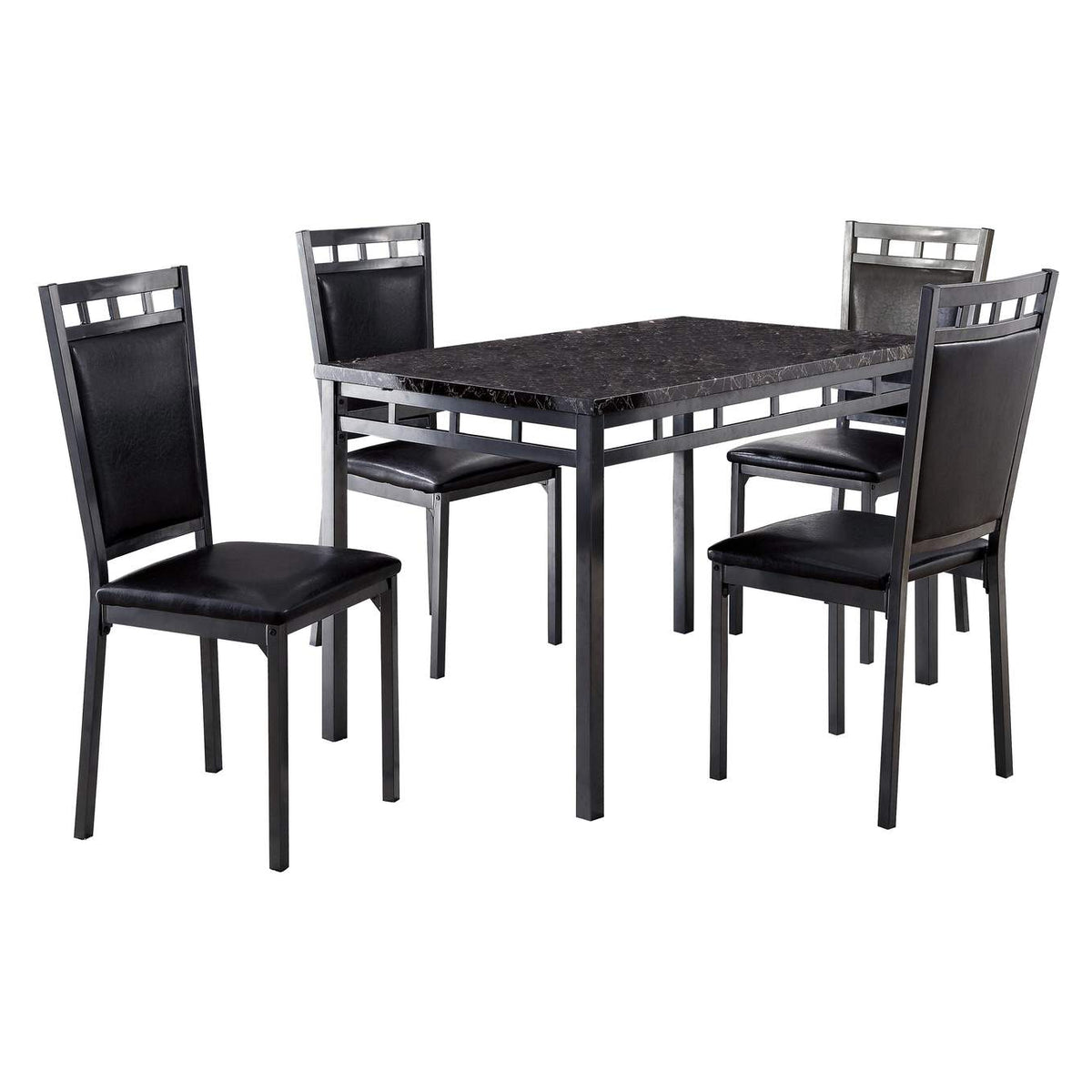 5275 Olney 5 Piece Dinette Set, Faux Marble Top