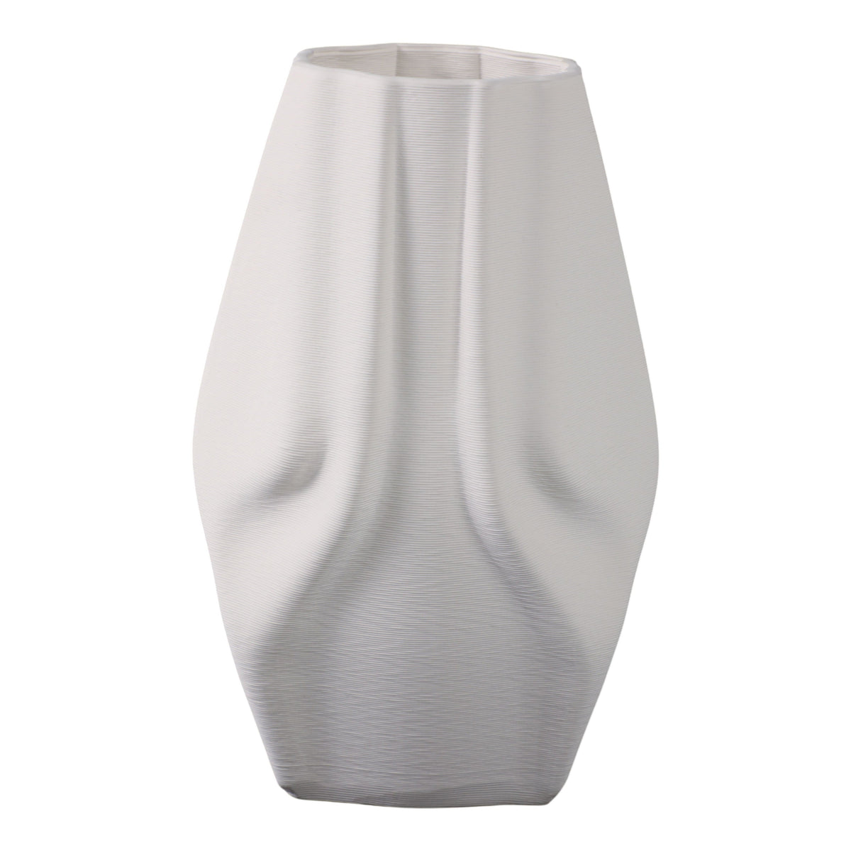 Carver Small 3D Printed Vase - Ivory