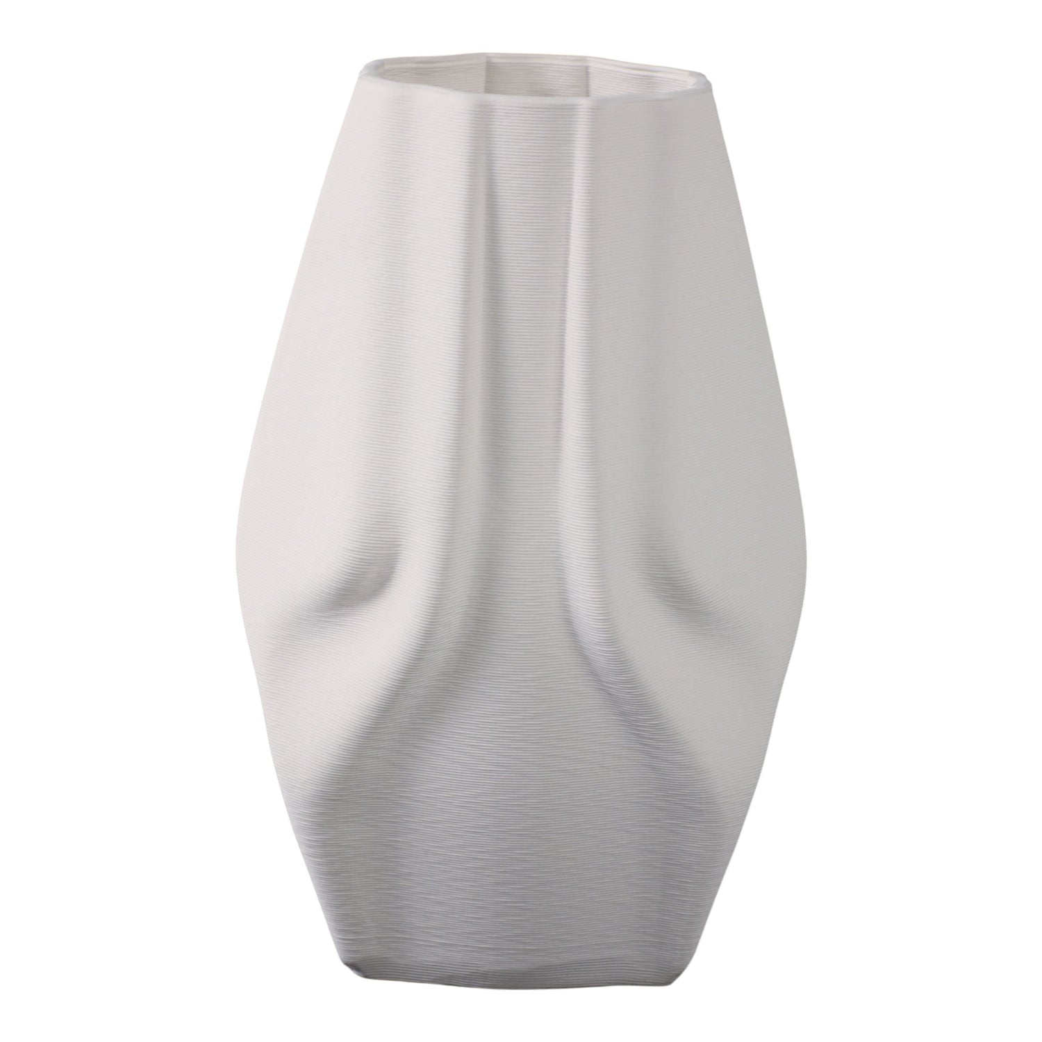Carver Small 3D Printed Vase - Ivory