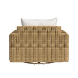 Playa - Oversized Swivel Club Chair - Light Brown / White