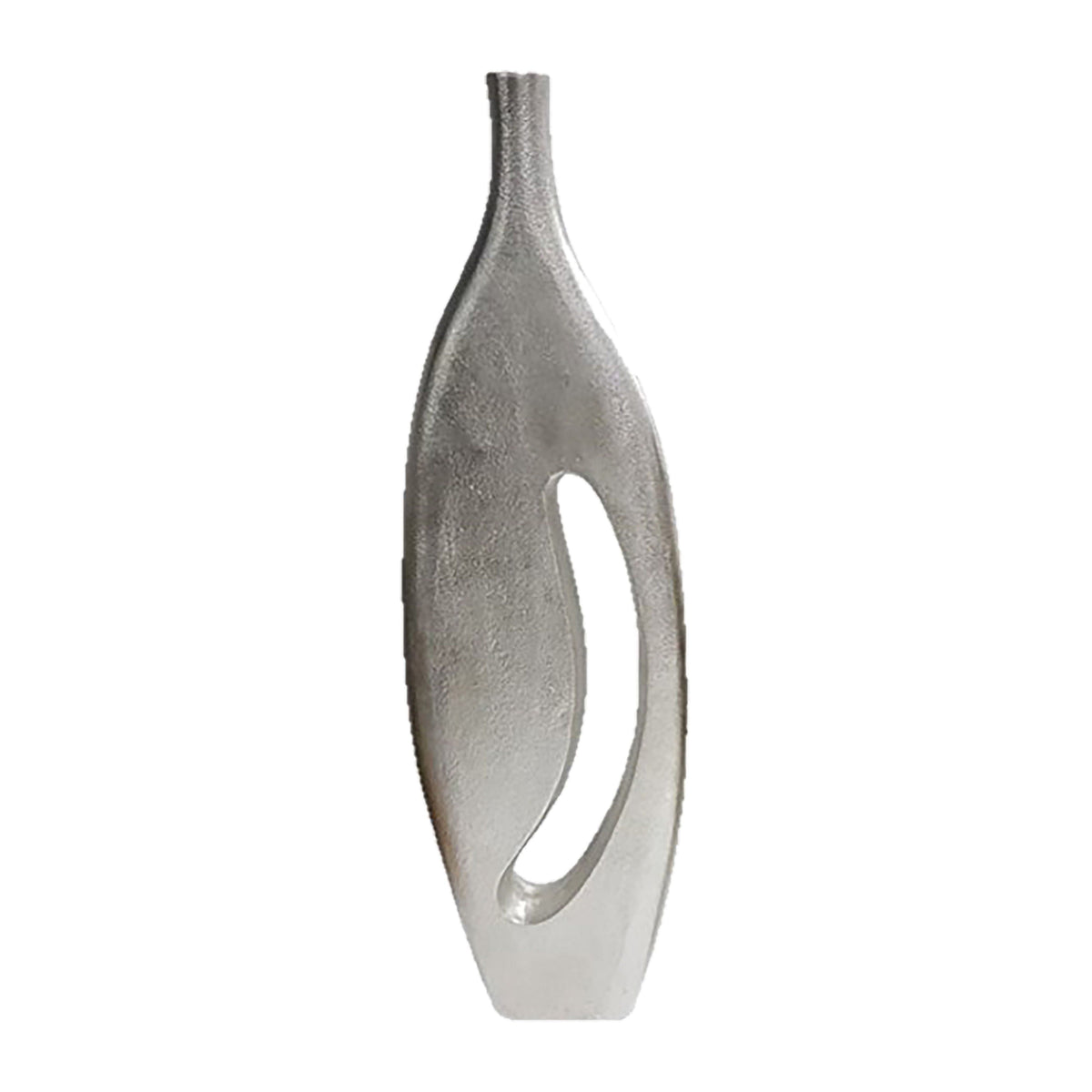 28" Davena Metal Vase - Silver