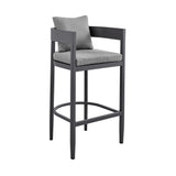 Menorca - Outdoor Patio 5 Piece Bar Table Set - Gray