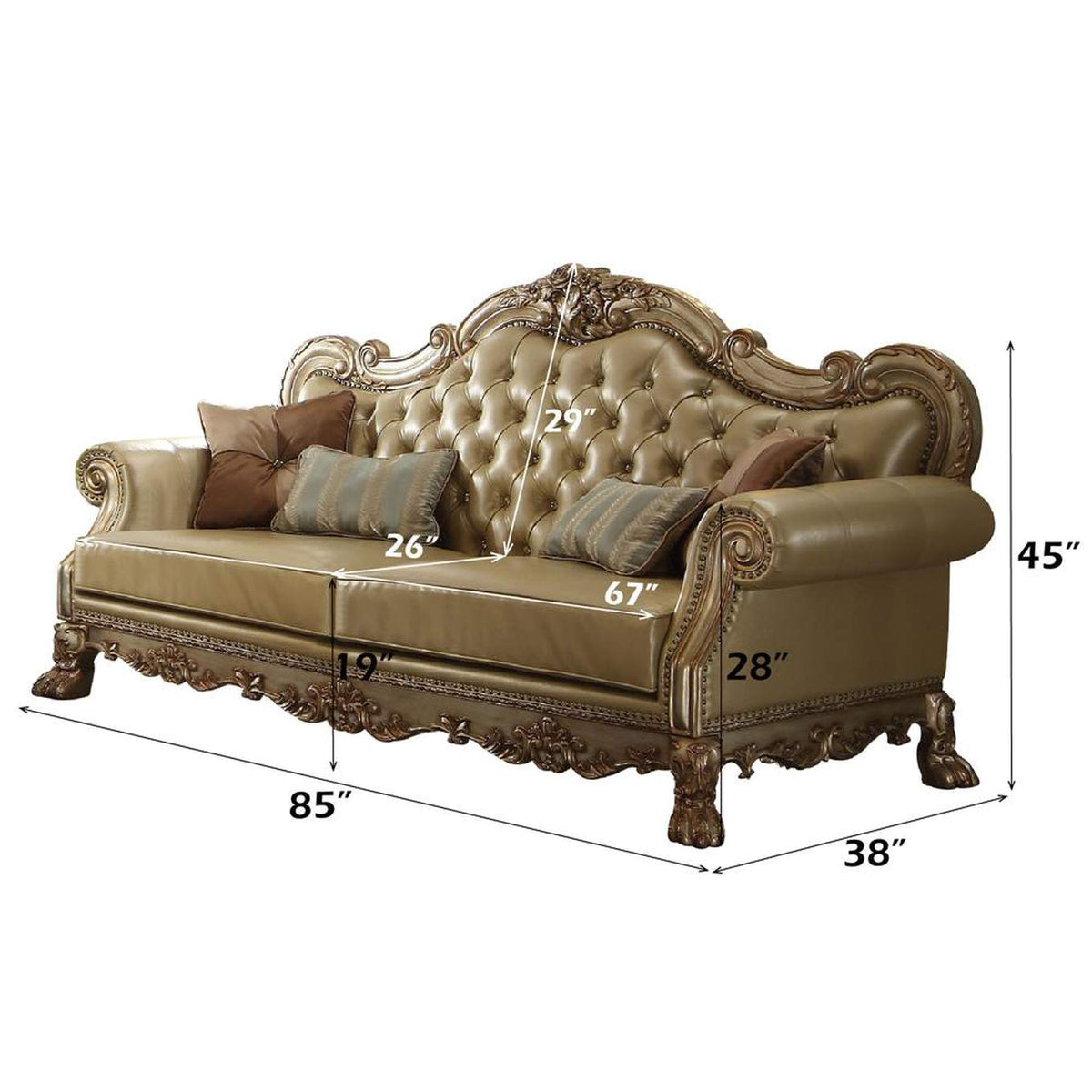 53160 Dresden Sofa with 4 Pillows