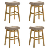 Lenon - Modern Farmhouse Wood Bar Height Kitchen Bar Stool