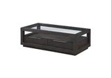 AZU521 Oxford Two Drawer Rectangular Coffee Table In Basalt Grey