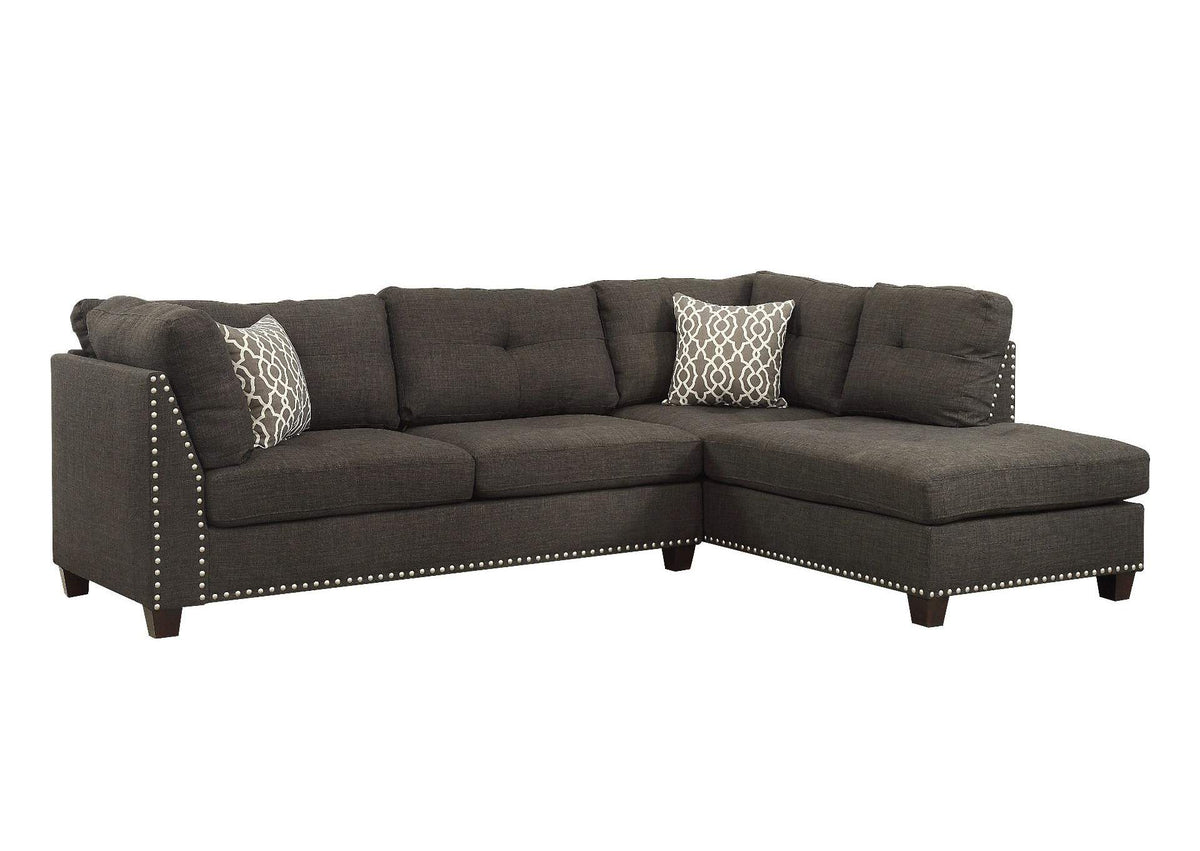 54375 Laurissa Sectional Sofa and Ottoman with 2 Pillows