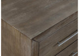 8D6481 Melbourne Two Drawer Nightstand With USB In Dark Pine