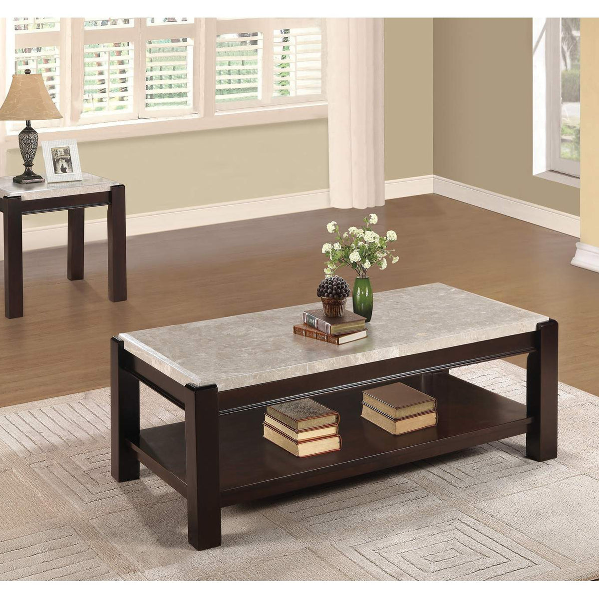 5466-04 Festus End Table, Marble Top
