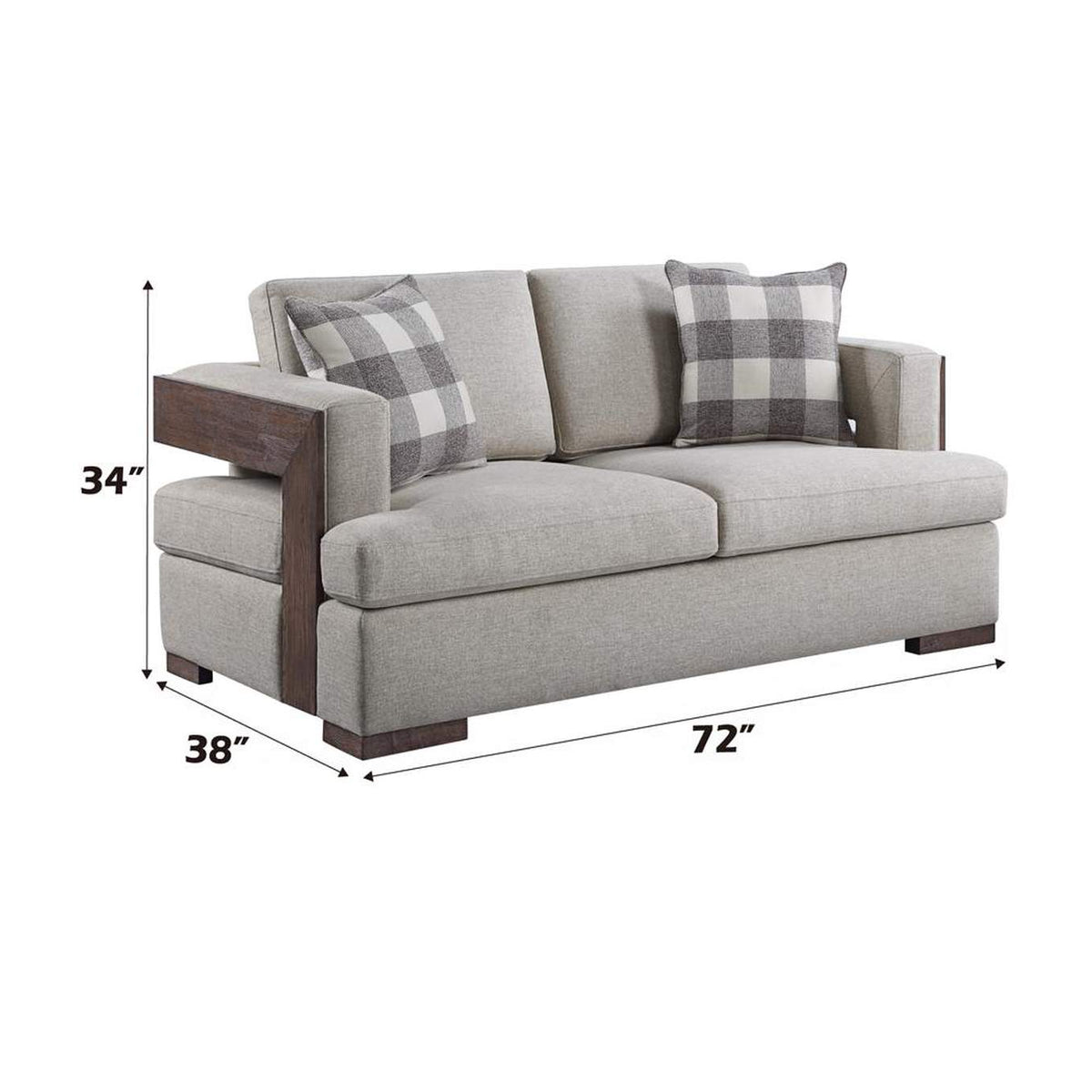 54851 Niamey Loveseat with 2 Pillows