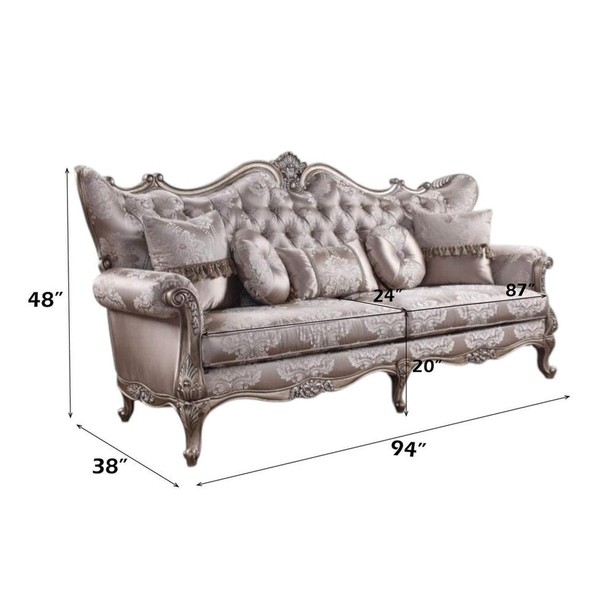 54865 Jayceon Sofa with 5 Pillows