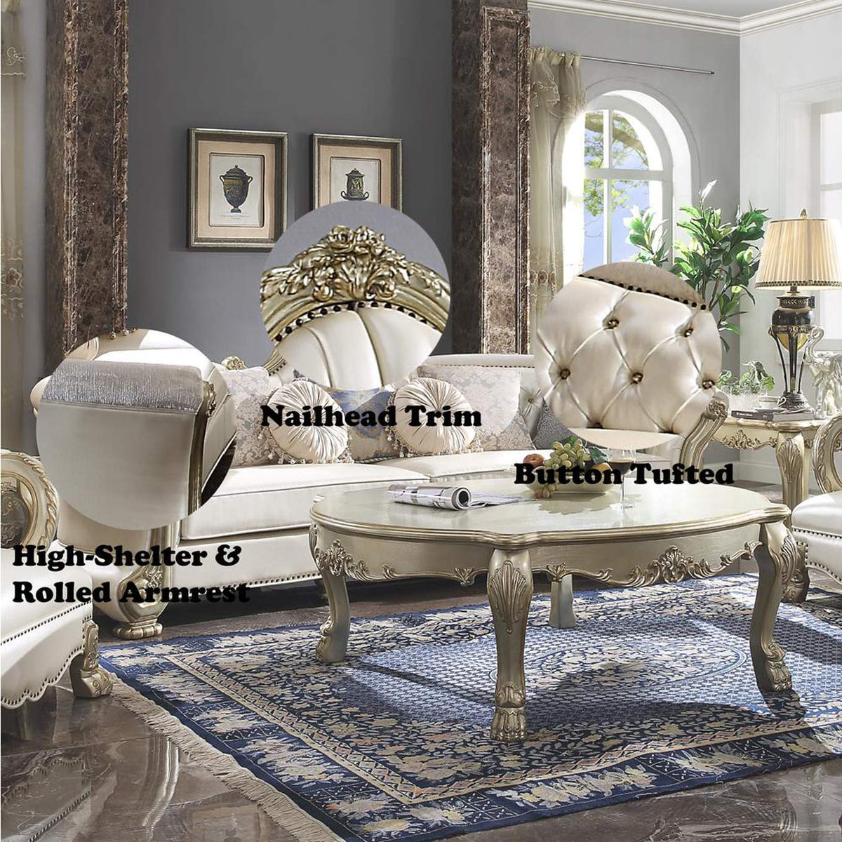 54875 Dresden Ii Sofa with 7 Pillows